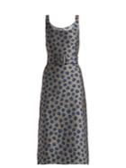 Luisa Beccaria Belted Floral-jacquard Dress