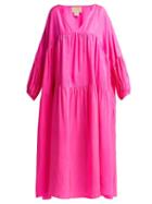Matchesfashion.com Anaak - Airi Gypsy Silk Dress - Womens - Pink