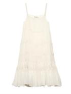 Mes Demoiselles Hillary Lace-trim Ruffled Cotton Dress