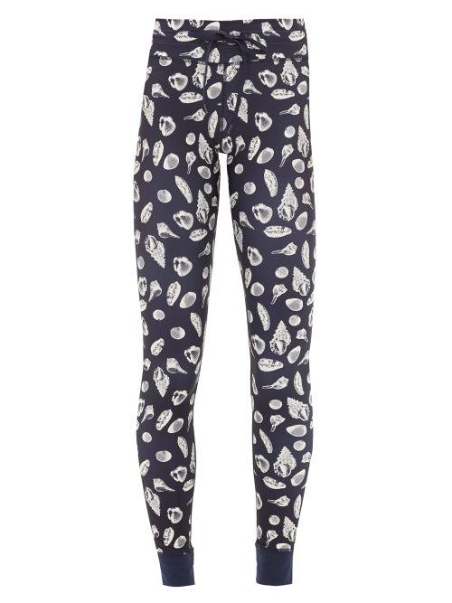 Matchesfashion.com The Upside - Shell-print Stretch-jersey Leggings - Womens - Navy Multi