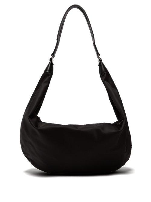 Matchesfashion.com The Row - Sling Leather Trimmed Nylon Cross Body Bag - Womens - Black