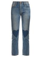 Bliss And Mischief Love High-rise Straight-leg Cropped Jeans