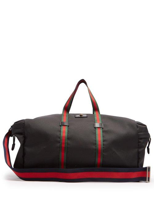 Matchesfashion.com Gucci - Web Stripe Holdall - Mens - Black