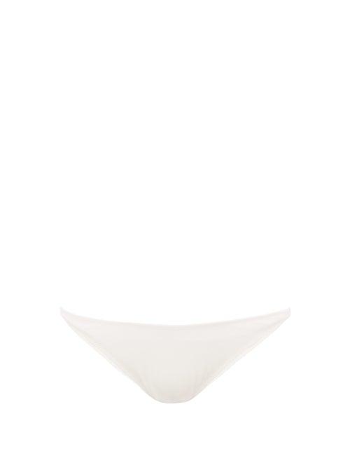 Matchesfashion.com Solid & Striped - Nantucket Low Rise Ribbed Bikini Briefs - Womens - White