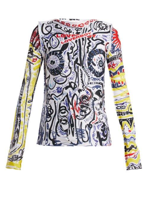 Matchesfashion.com Charles Jeffrey Loverboy - Printed Jersey Top - Womens - White Multi