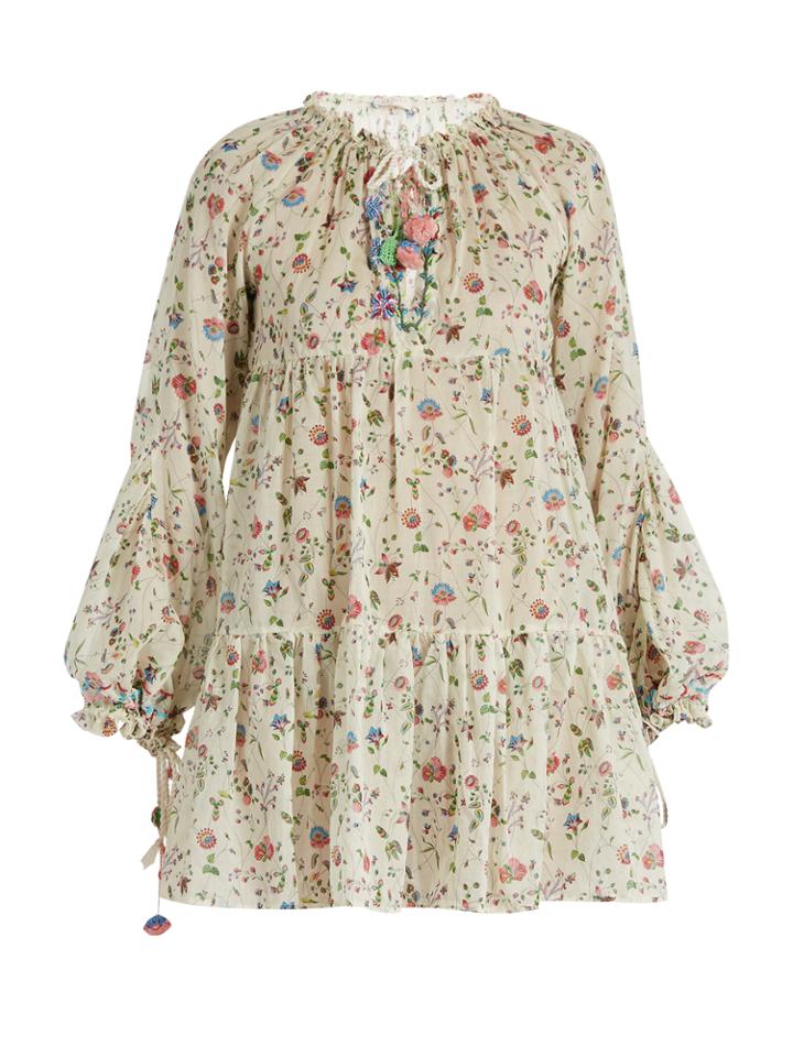 Anjuna Viky Floral-print Cotton Kaftan