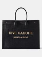 Saint Laurent - Rive Gauche Large Woven Tote Bag - Mens - 01bk