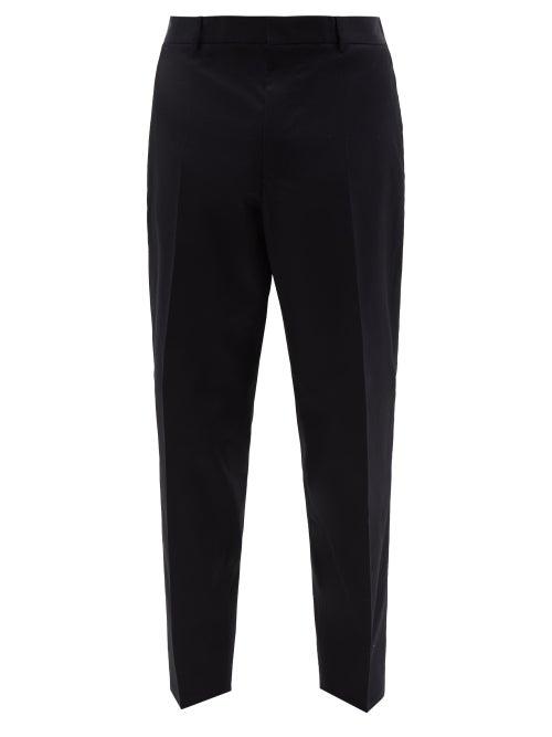 Jil Sander - Cotton-gabardine Tapered-leg Trousers - Mens - Navy