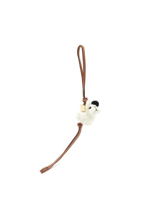 Matchesfashion.com Loewe - Puppy Leather-trimmed Wool Key Charm - Mens - Beige