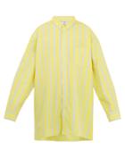Vetements Logo-embroidered Striped Shirt