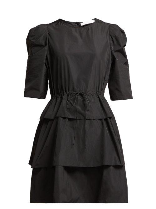 Matchesfashion.com See By Chlo - Tiered Tie Waist Mini Dress - Womens - Black