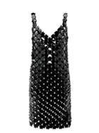 Matchesfashion.com Paco Rabanne - Pvc Flower-paillette Chainmail Dress - Womens - Black