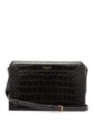 Saint Laurent Catherine Crocodile-effect Leather Bag