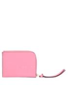 Ganni - Logo-embossed Leather Wallet - Womens - Pink