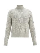 Matchesfashion.com Paul Smith - Roll-neck Cable-knit Wool Sweater - Mens - Grey