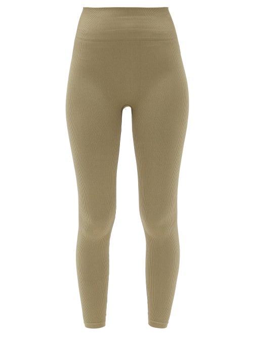 Matchesfashion.com Prism - Awaken Ribbed-jersey Leggings - Womens - Green