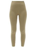 Matchesfashion.com Prism - Awaken Ribbed-jersey Leggings - Womens - Green