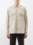 Ghiaia Cashmere - Flap-pocket Cotton-twill Shirt - Mens - Beige