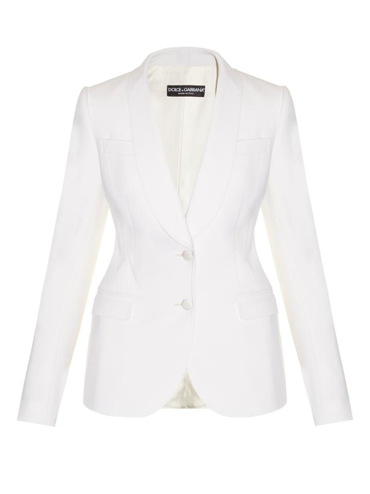 Dolce & Gabbana Shawl-lapel Single-breasted Wool-blend Blazer