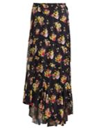 Preen Line Sibyll Floral-print Crepe De Chine Midi Skirt
