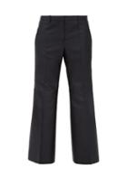 Matchesfashion.com Givenchy - Cropped Wool-blend Twill Kickflare Trousers - Womens - Black