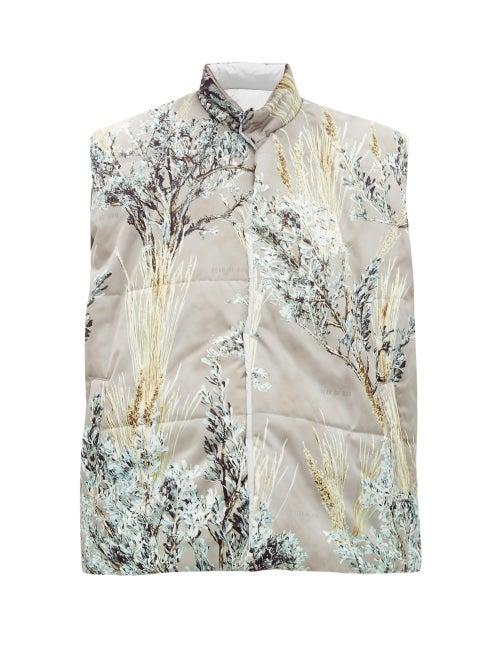 Matchesfashion.com Fear Of God - Prairie Ghost-print Reversible Padded Gilet - Mens - Beige Multi