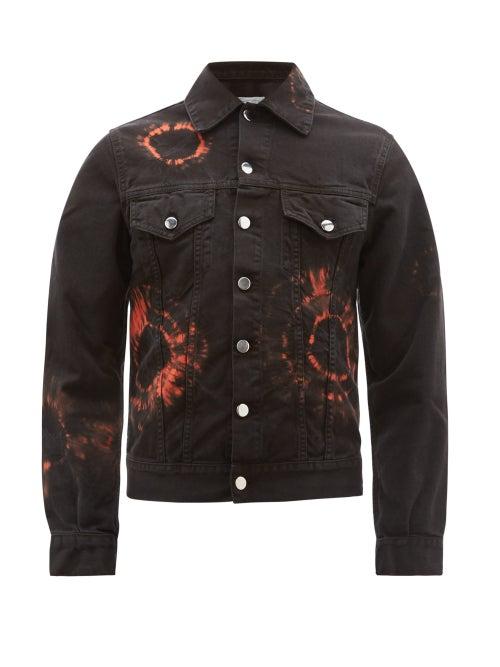 Matchesfashion.com Aries - Tie Dye Denim Jacket - Mens - Black Orange