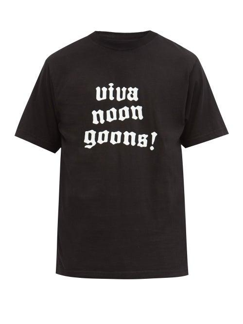 Matchesfashion.com Noon Goons - Viva Noon Goons Cotton T-shirt - Mens - Black
