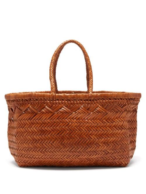 Dragon Diffusion - Triple Jump Woven-leather Basket Bag - Womens - Tan