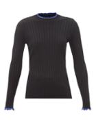 Proenza Schouler - Contrast-trim Ribbed-knit Silk-blend Sweater - Womens - Black