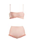 Matchesfashion.com Adriana Degreas - X Charlotte Olympia Ruffle Trim Bikini - Womens - Pink