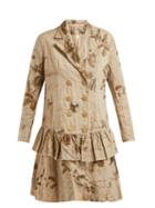 Matchesfashion.com By Walid - Hazy Jungle Double Breasted Coat - Womens - Beige Print