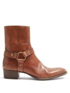 Matchesfashion.com Saint Laurent - Wyatt Leather Boots - Mens - Brown