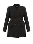 Matchesfashion.com Balenciaga - Hourglass Double Breasted Wool Twill Blazer - Womens - Black