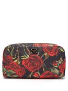 Matchesfashion.com Dolce & Gabbana - Rose Print Make Up Bag - Womens - Black Red
