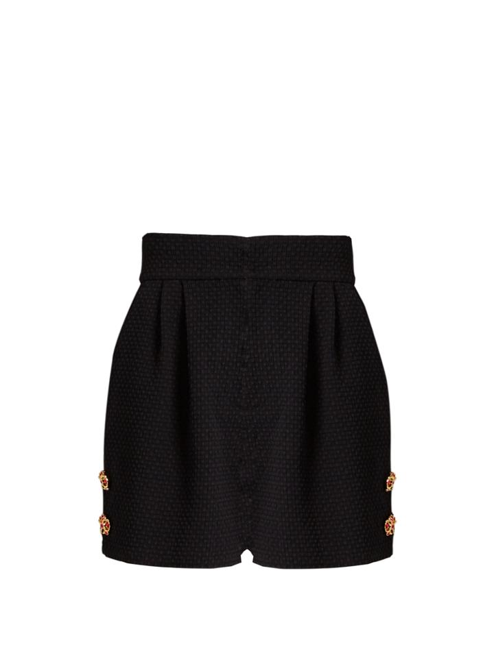 Dolce & Gabbana Button-detail Cloqu Shorts