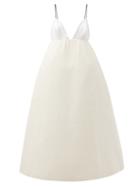 Khaite - Oma Faille A-line Dress - Womens - Cream