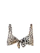 Matchesfashion.com Reina Olga - Luca Knotted Leopard-print Bikini Top - Womens - Leopard