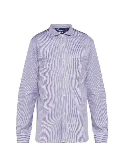 Matchesfashion.com Junya Watanabe - Panelled Cotton Shirt - Mens - White Multi
