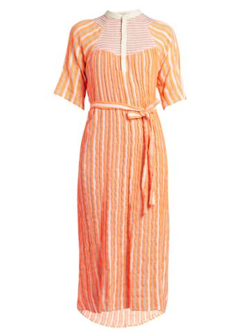 Ace & Jig Bronte Striped Jacquard Midi Dress