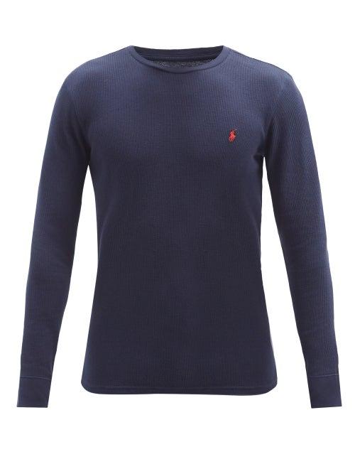 Matchesfashion.com Polo Ralph Lauren - Logo-embroidered Cotton-blend Pyjama Top - Mens - Navy