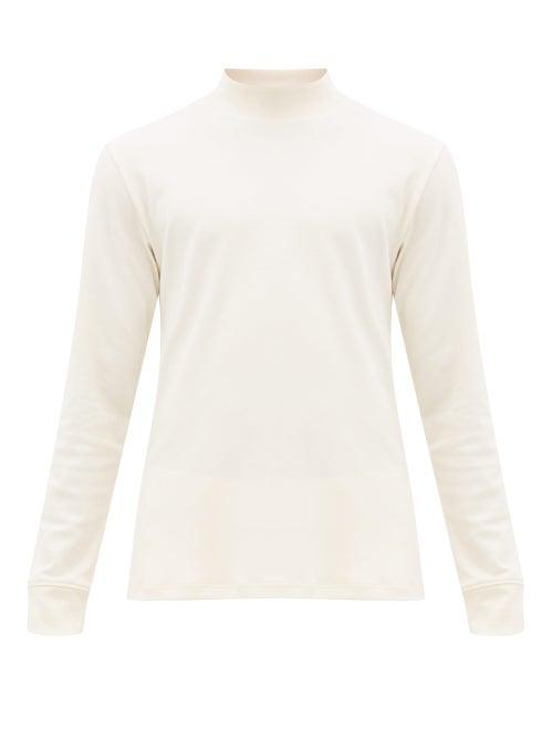 Matchesfashion.com De Bonne Facture - Organic Cotton Long Sleeved T Shirt - Mens - Cream