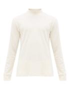 Matchesfashion.com De Bonne Facture - Organic Cotton Long Sleeved T Shirt - Mens - Cream