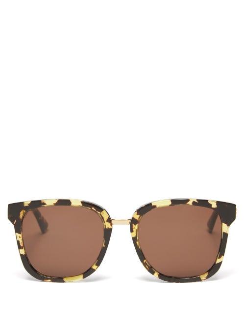 Bottega Veneta Eyewear - Square Tortoiseshell-acetate Sunglasses - Womens - Tortoiseshell
