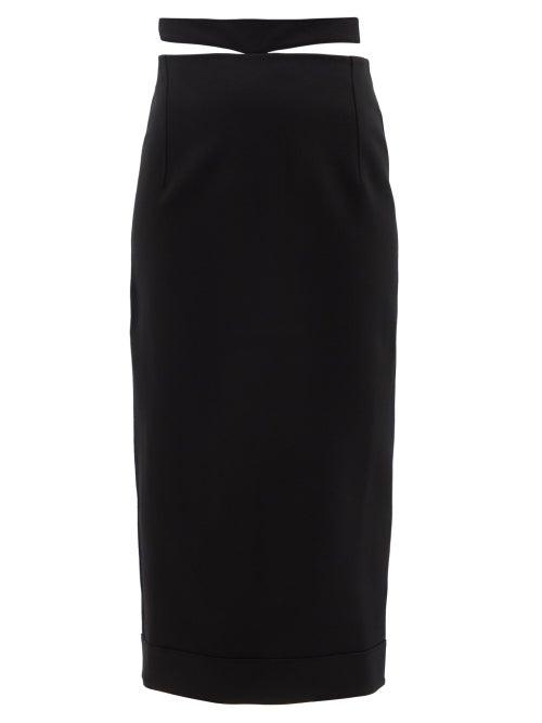 Jacquemus - Valerie High-rise Wool-blend Midi Skirt - Womens - Black