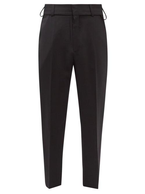 Jacquemus - Mid-rise Straight-leg Wool Trousers - Mens - Black