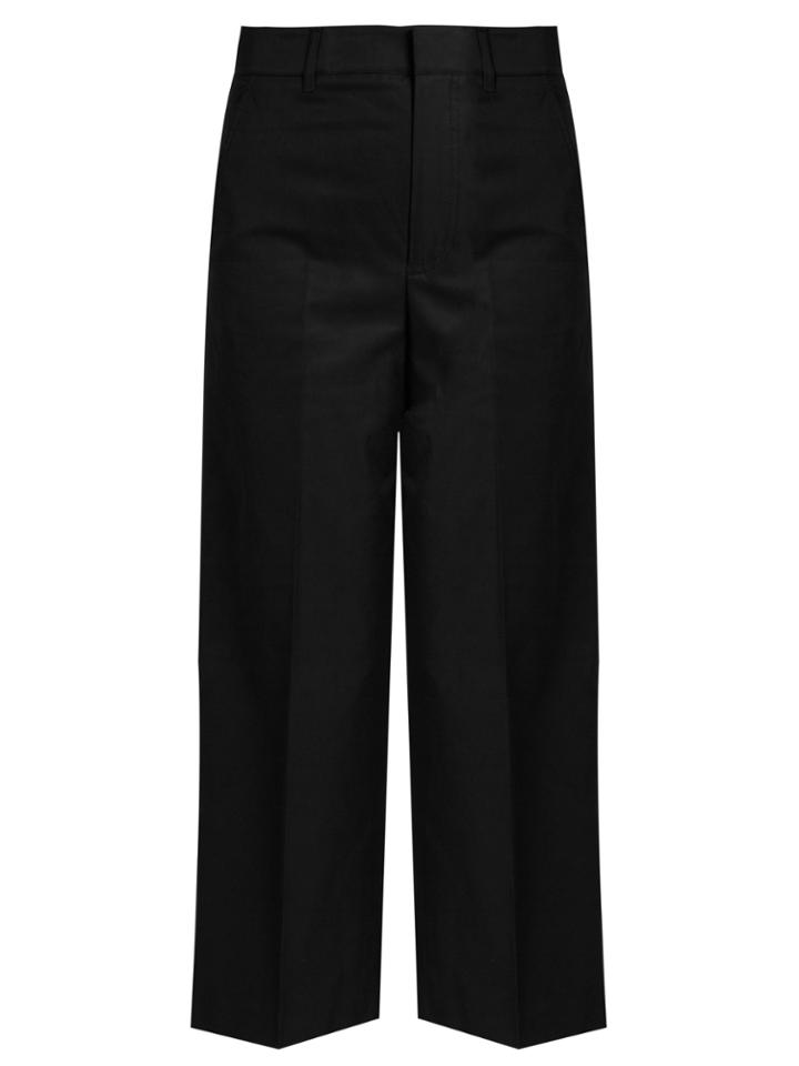 Vince Wide-leg Cropped Cotton-sateen Trousers