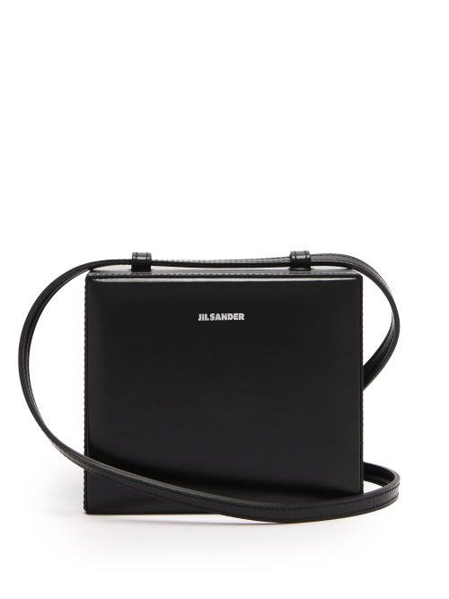 Matchesfashion.com Jil Sander - Case Mini Leather Cross Body Bag - Womens - Black