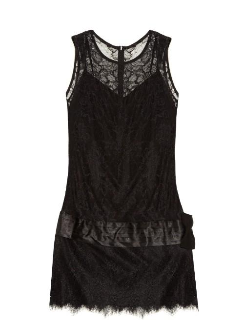 Loyd/ford Satin-waistband Lace Dress