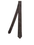 Saint Laurent Polka-dot Jacquard Silk Tie